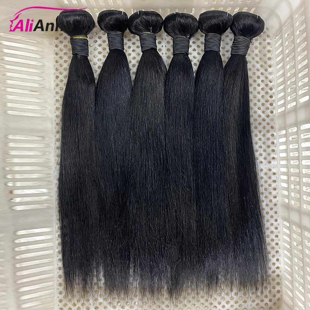 100% Human Hair Bundles Weaves Straight Extensions /Pack Brazilian Deals Raw Fast
