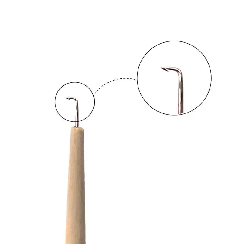 Ventilating Hook Needle Lace Wig Wood Handle Making Holder Accessories