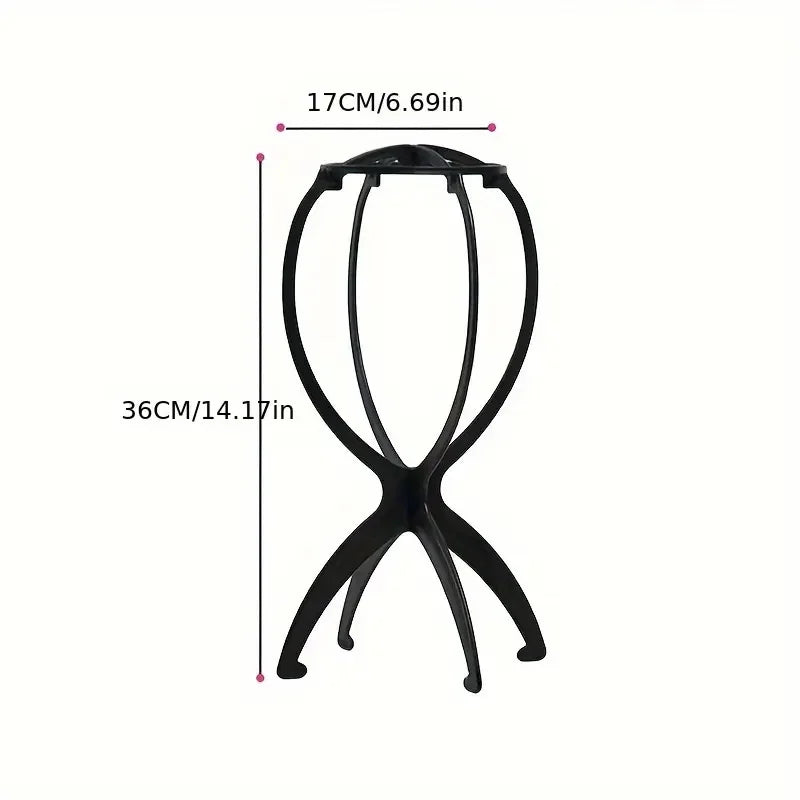 Folding Wig Stand Holder Plastic Adjustable Portable Hat Display Durable Mannequin Dummy