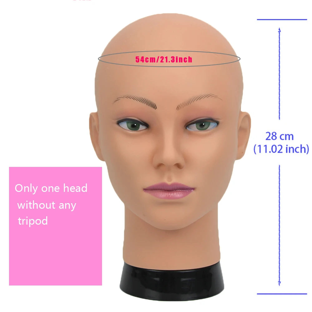 Mannequin Head Wig Stand Adjustable Tripod Holder Making Display T Pins /Wig