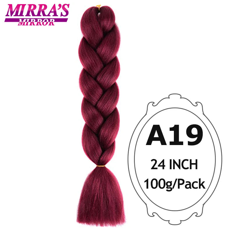 Ombre Jumbo Braiding Hair, Synthetic, 24 Inch, 6-Pack
