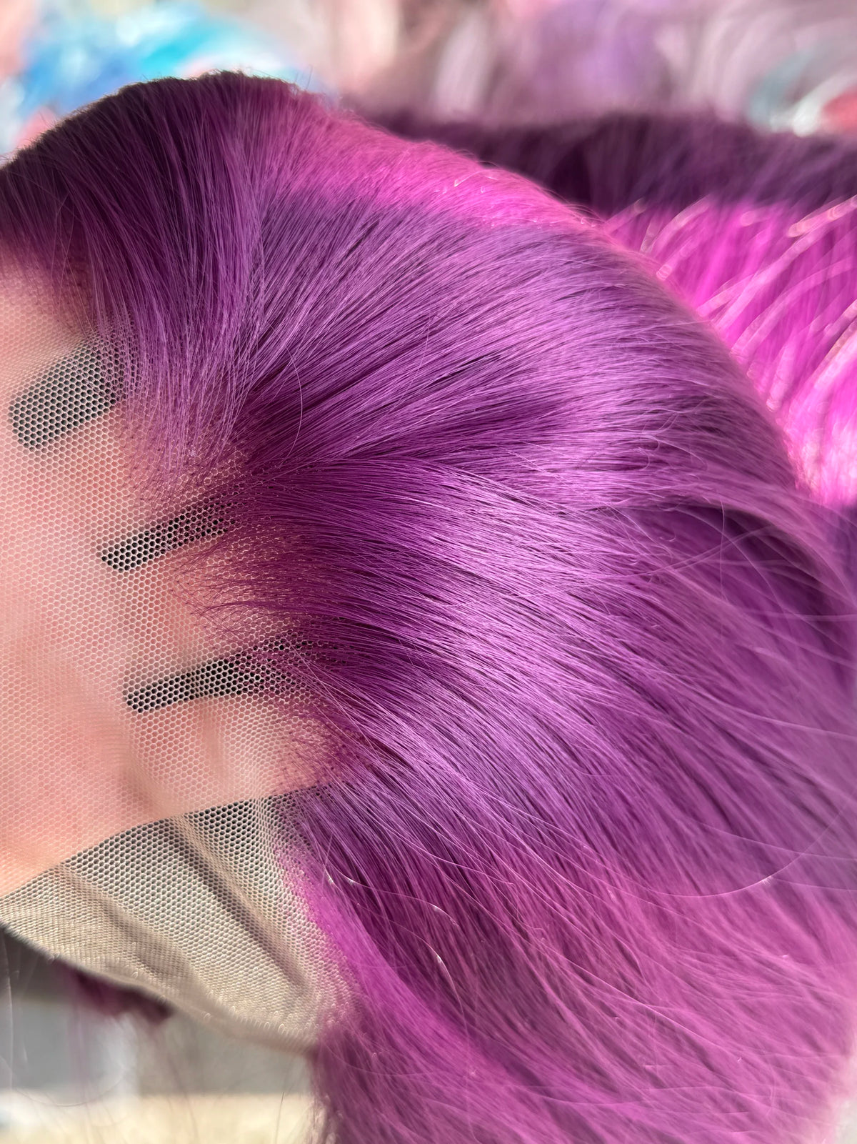 Raspberry Purple Wig Deep Hand Hook 26inch 13*4 Large Lace On The