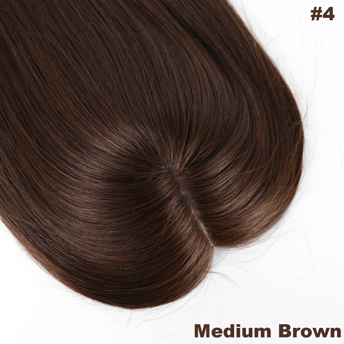 150% Density Straight Natural Real Human Hair 15x16cm Silk Base Topper Black