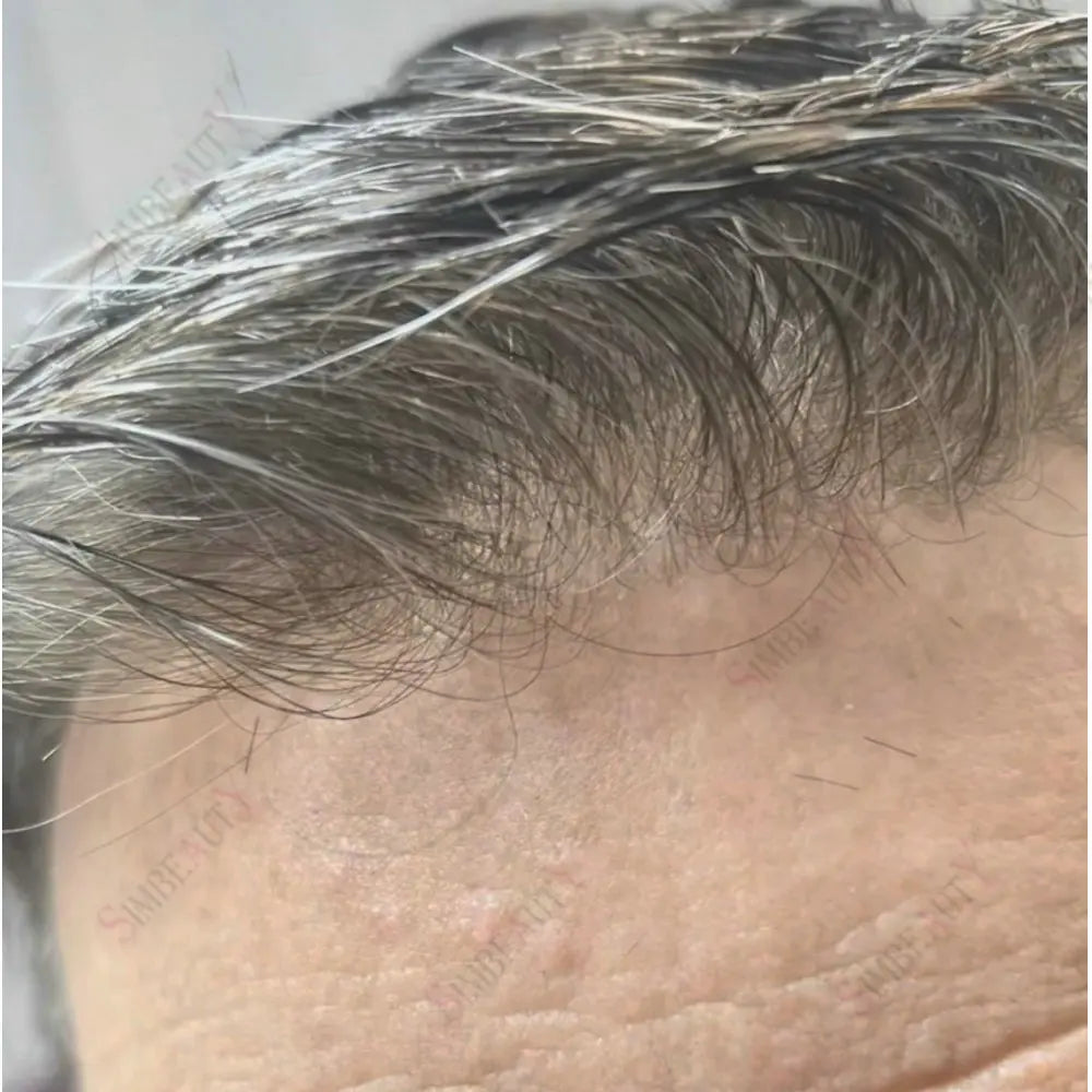 Super Natural Hairline 80Density 0.02mm Ultra Thin Skin Undetectable Vloop Toupee 1b20