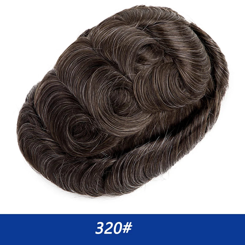 Swiss Lace Toupee Ultra Delicate AIR-Lace Male Hair Prosthesis Breathable 90 Density Hair Toupee Men Full Lace Men's Wig
