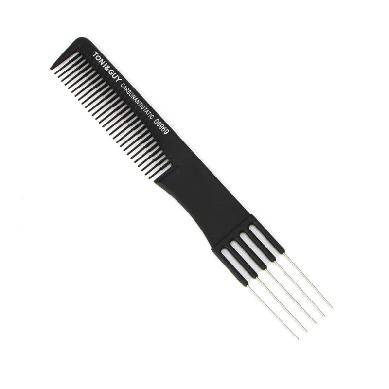 Professional Hair Tail Combs Stainless Steel Salon Cut Styling Comb Spiked Care