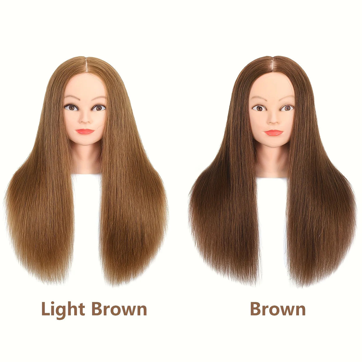 Human Hair Mannequin Head, 100% Real Perfect Hairdresser Practical Teaching Training Doll