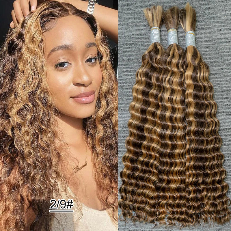 Bundles No Weft Boho Braids, 100% Human Hair Extension Braiding Vietnamese 27/613