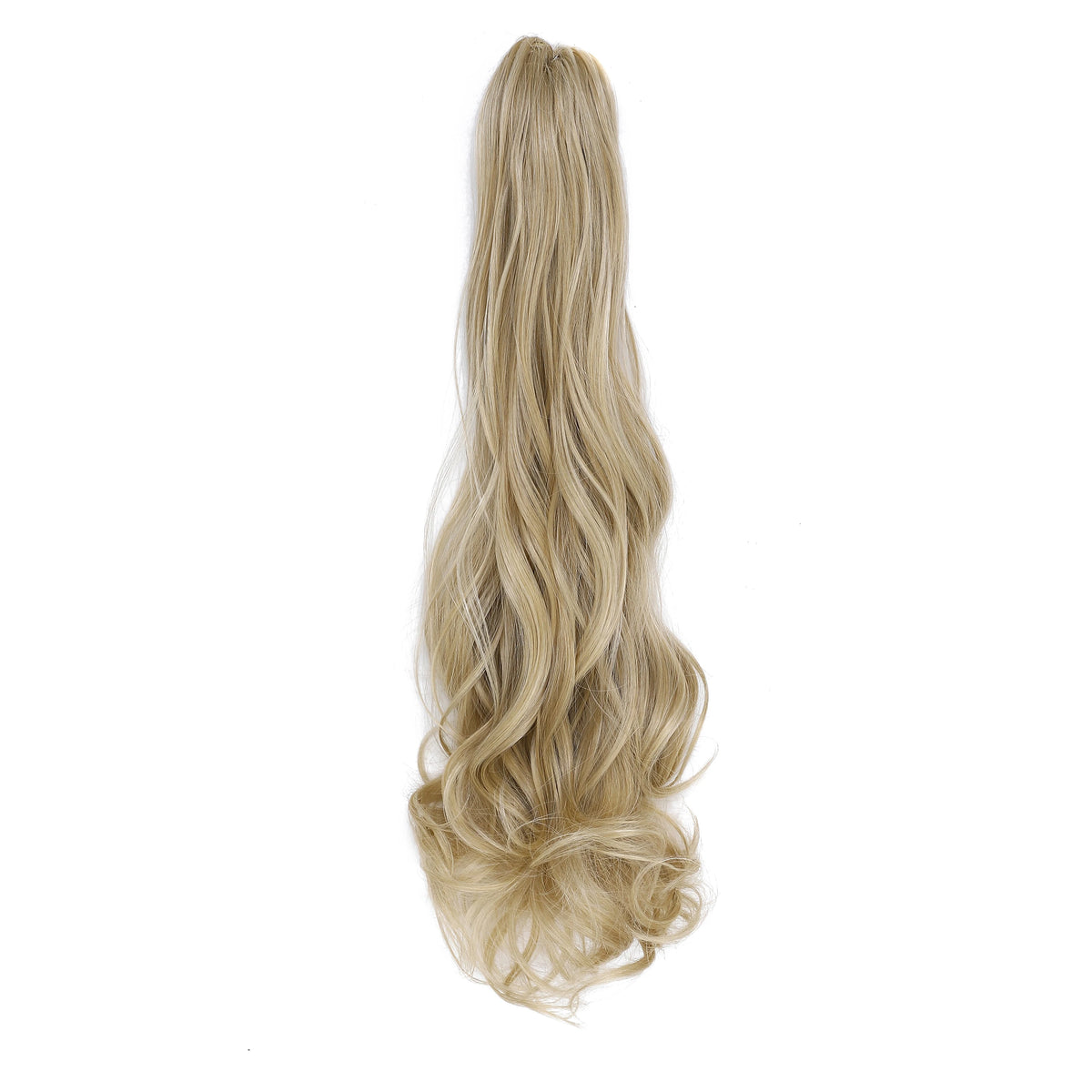 Long Wave Claw Clip Ponytail Extension, Synthetic Heat Resistant False Hair Piece