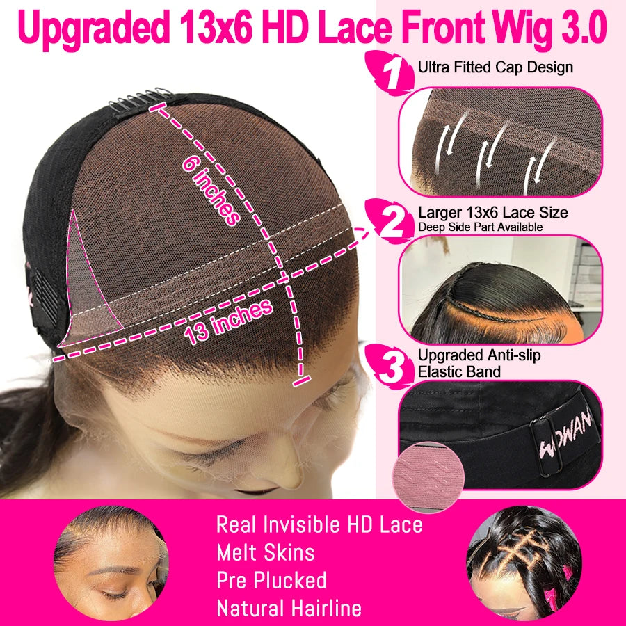 Ash Blonde Ombre Body Wave Human Hair Lace Front Wig — HD Lace, Pre-Plucked, Glueless