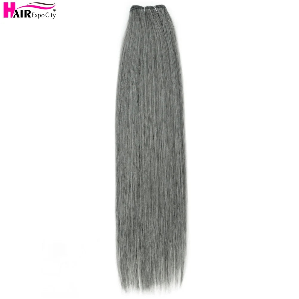 Bone Straight Synthetic Hair Bundles Ombre Blonde Weft Super Long Weave Extensions