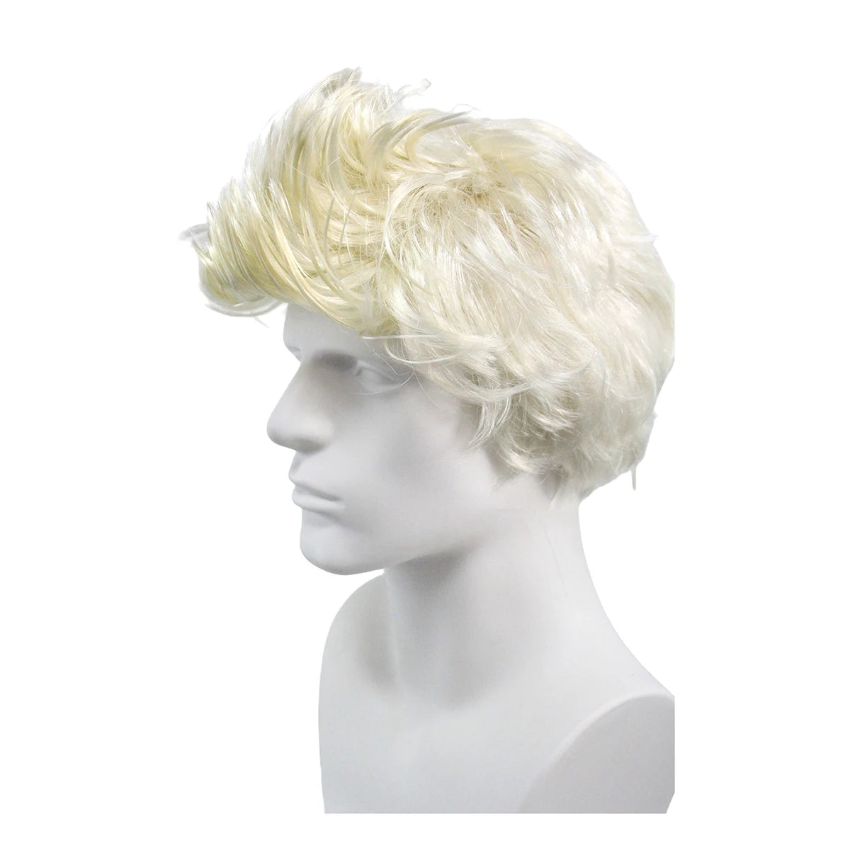 Platinum Blonde Spiky Wig – Short Synthetic Hair, Messy Textured Style for Anime, Punk, Rock & Cosplay Character Looks