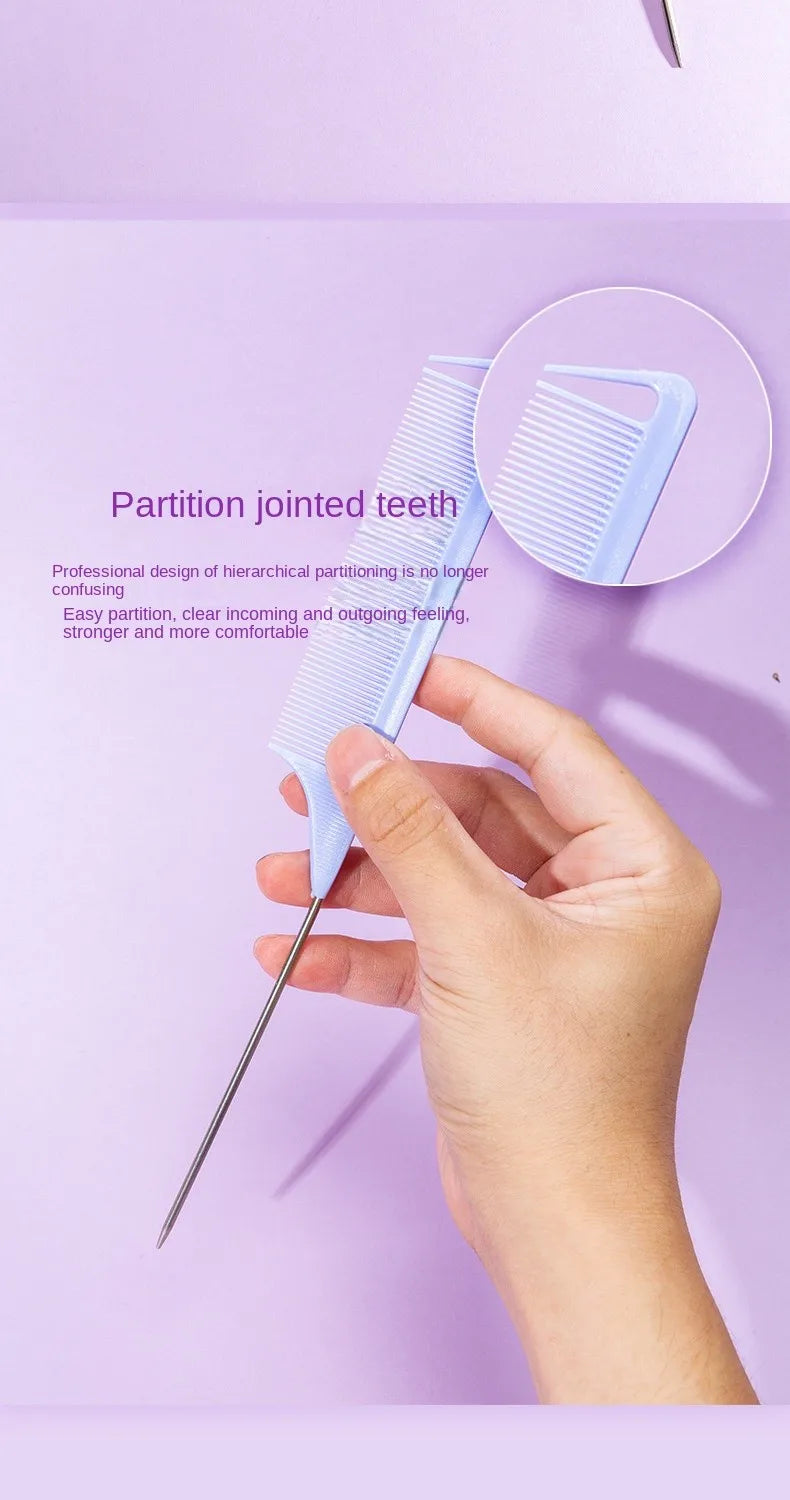 Professional Candy Color Pointy Tail Combs for Wig Parting, Braiding and Hair Dye, 5/12 Pcs