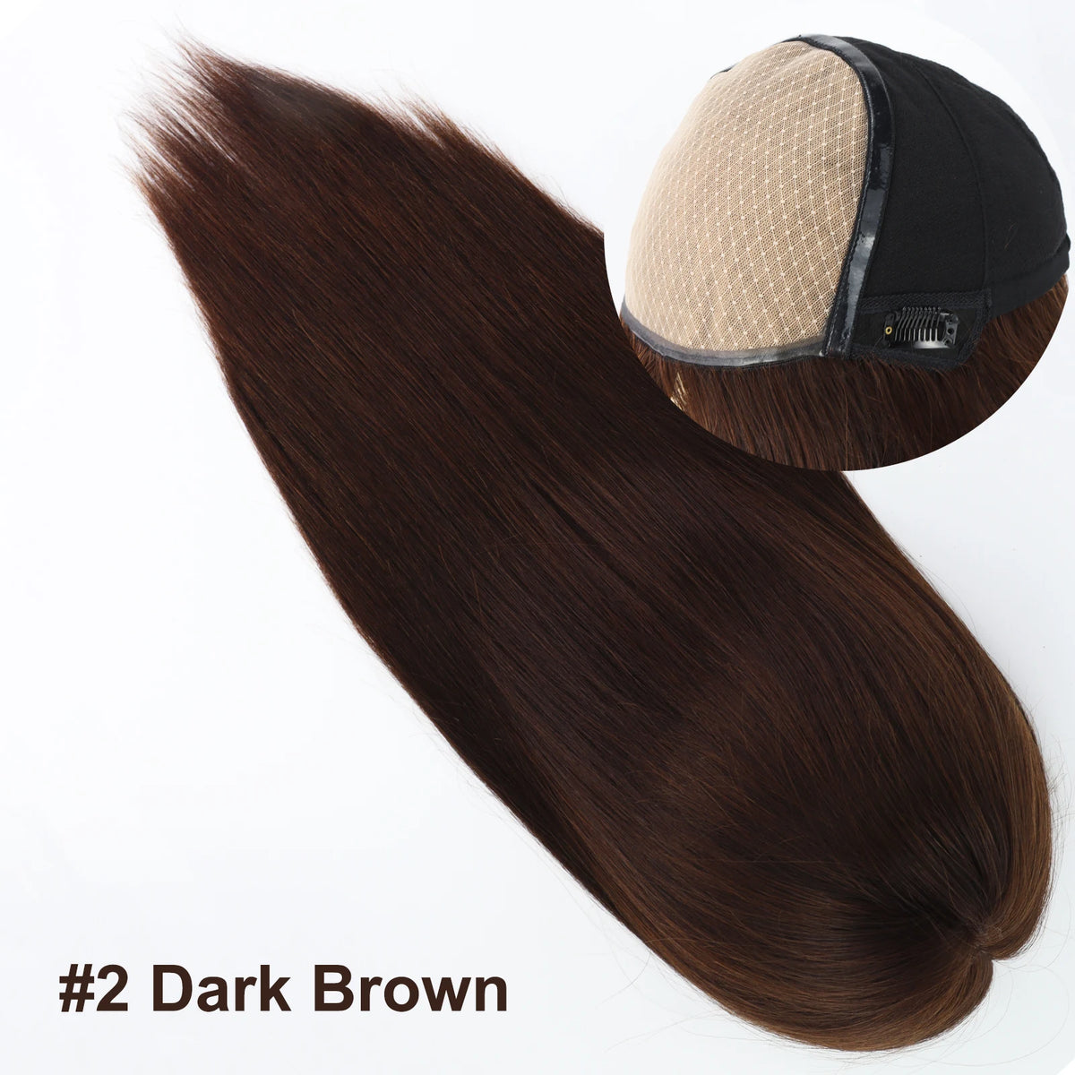 Straight Human Hair Silk Top Wig, 6x6, PU Front, Realistic Scalp