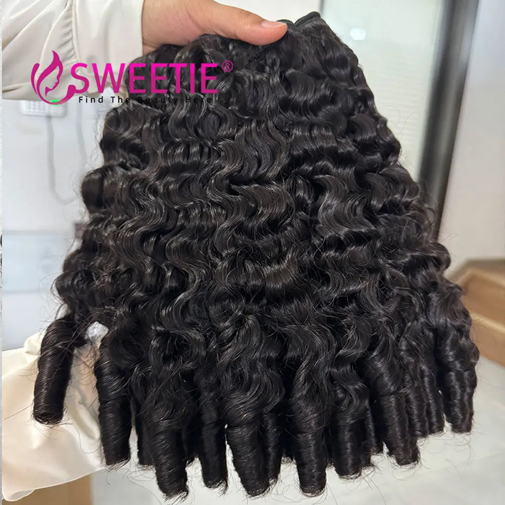 Burmese Pix Curls Human Hair Bundles, 12A Vietnamese Raw Virgin Ocean Spiral Curly Weave
