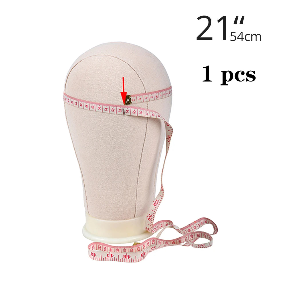 Foldable Wig Stand Tripod With 21-25Inch Canvas Head Black Male Bald Head Mannequin With Stand Wig Head Stand Tripod