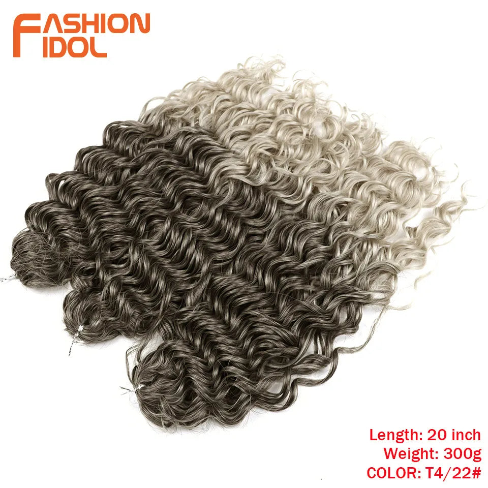 Deep Wavy Twist Synthetic Crochet Braiding Hair, High Temperature Fibre