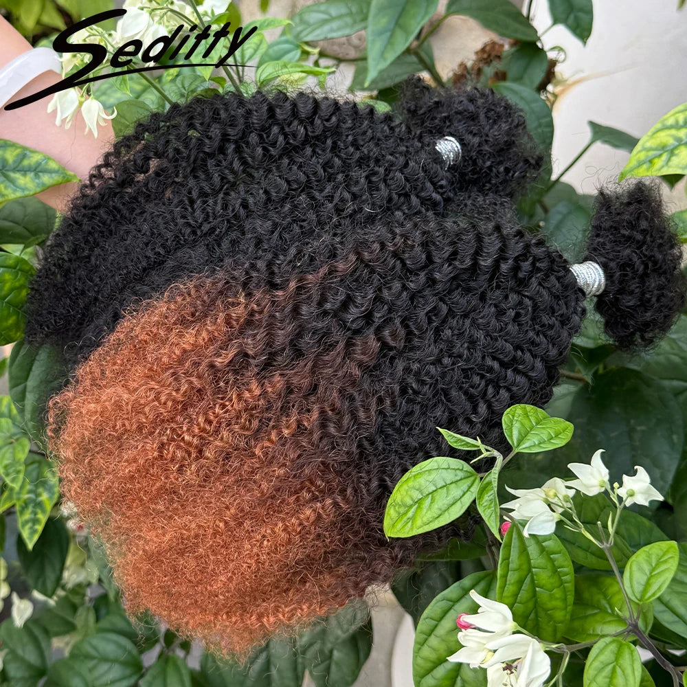 Afro Kinky Bulk Human Hair 30g/pack 16inches, 100% Micro Twist Curly Extensions