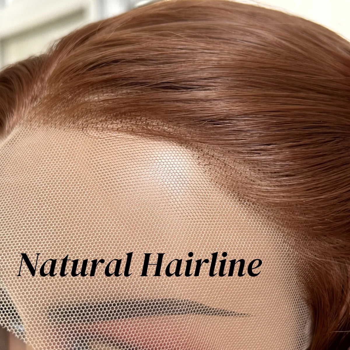 Ginger Brown Wig Long Curly Wavy Synthetic Middle Part Loose Deep Wave
