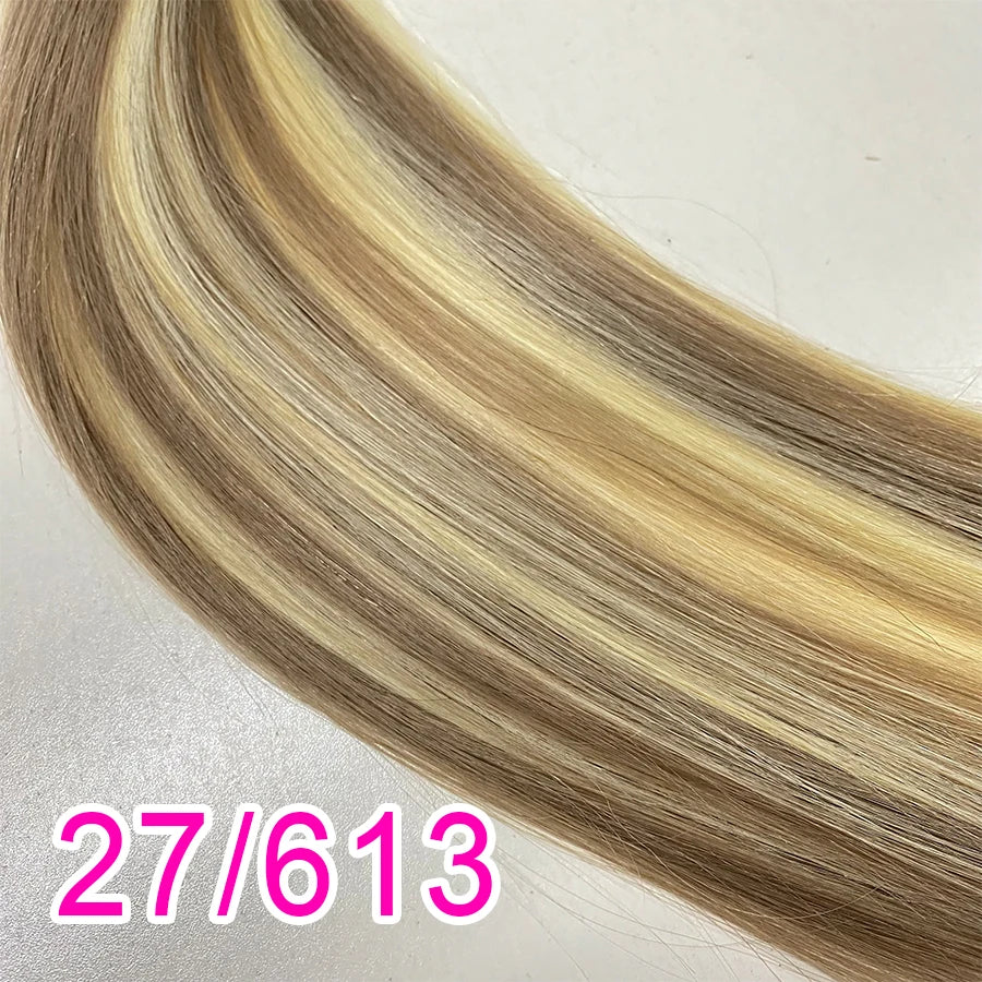613 Beach Blonde Flat Tip Hair Extensions, 100% Virgin Human Straight Keratin