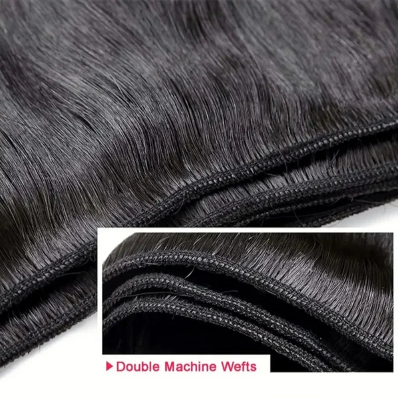 12-42Inch Bone Straight Human Hair Bundles Brazilian Natural Black Color Remy Human Hair Extension 1/3/4 Bundles Weft