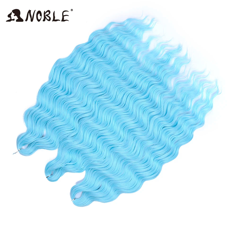 Synthetic Loose Deep Wave 24" Braiding Hair Extensions Water Braid Ombre Blonde