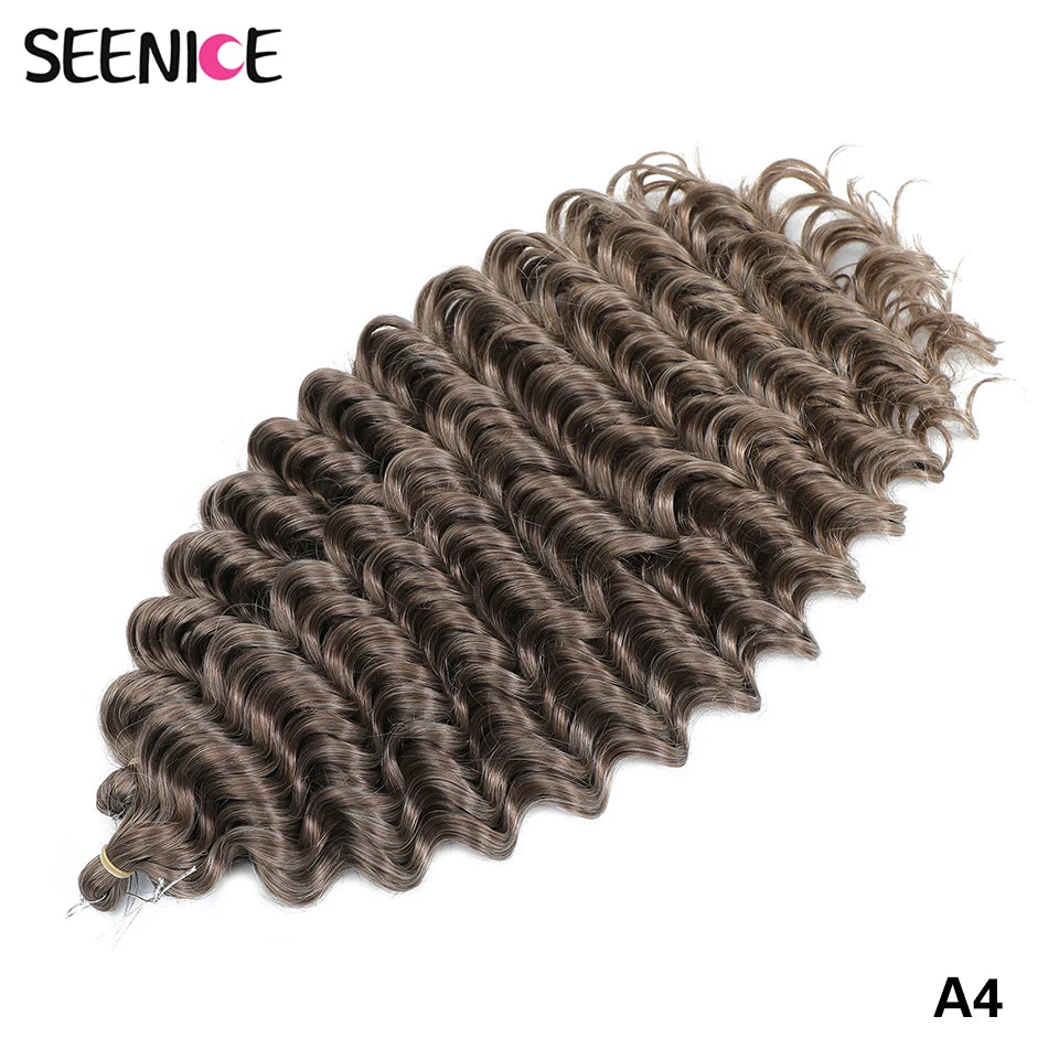 Deep Wavy Twist Synthetic Crochet Hair Afro Curly African Braids Ombre Blonde