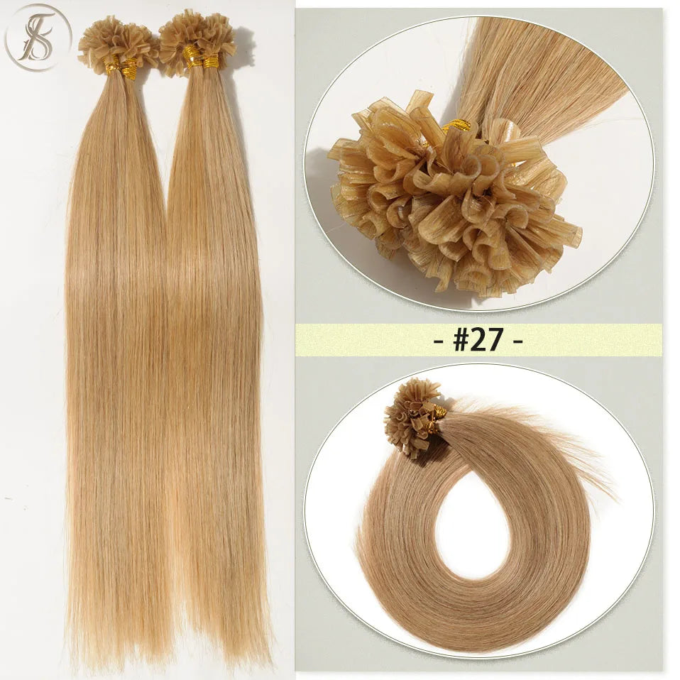 U Tip Hair Extensions 50g Microlink Keratin Fusion Human Capsule Pre Bonded