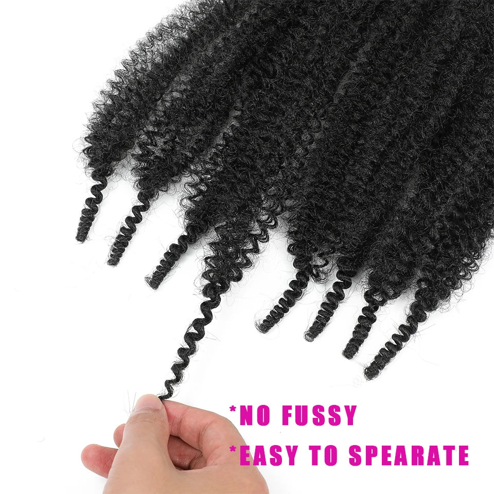 1-8 Packs Afro Twist Springy Marley Braiding Hair Pre-separated Kinkys Bulk Locs