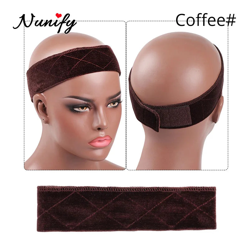 Non-slip Soft Velvet Women Wig Grips Headband Women Velvet Wig Accessories Grip Scarf Headband Adjustable