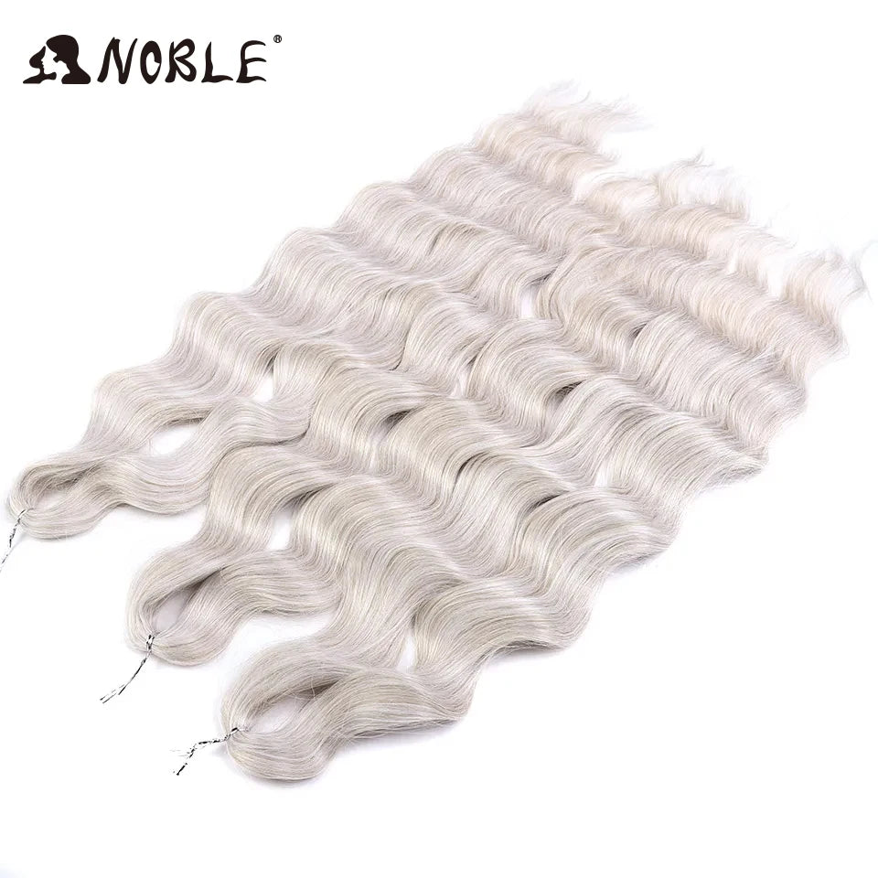 Synthetic Loose Deep Wave 24" Braiding Hair Extensions Water Braid Ombre Blonde