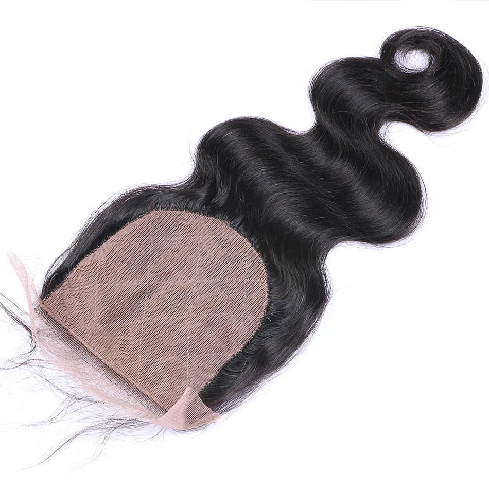 Remy Straight Hair Silk Base Closure, 4x4 Top Brazilain Silky Human Hidden