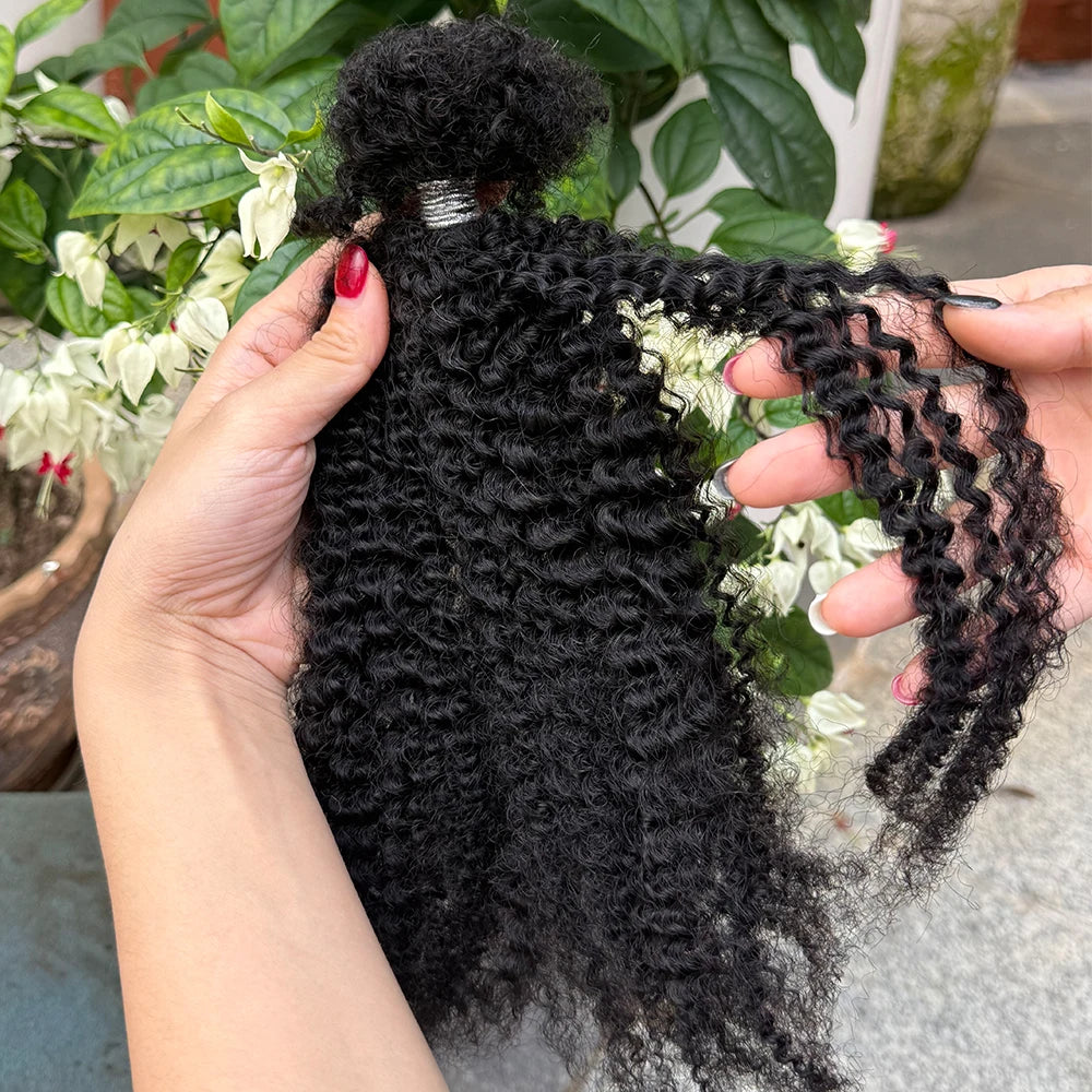 Afro Kinky Bulk Human Hair 30g/pack 16inches, 100% Micro Twist Curly Extensions