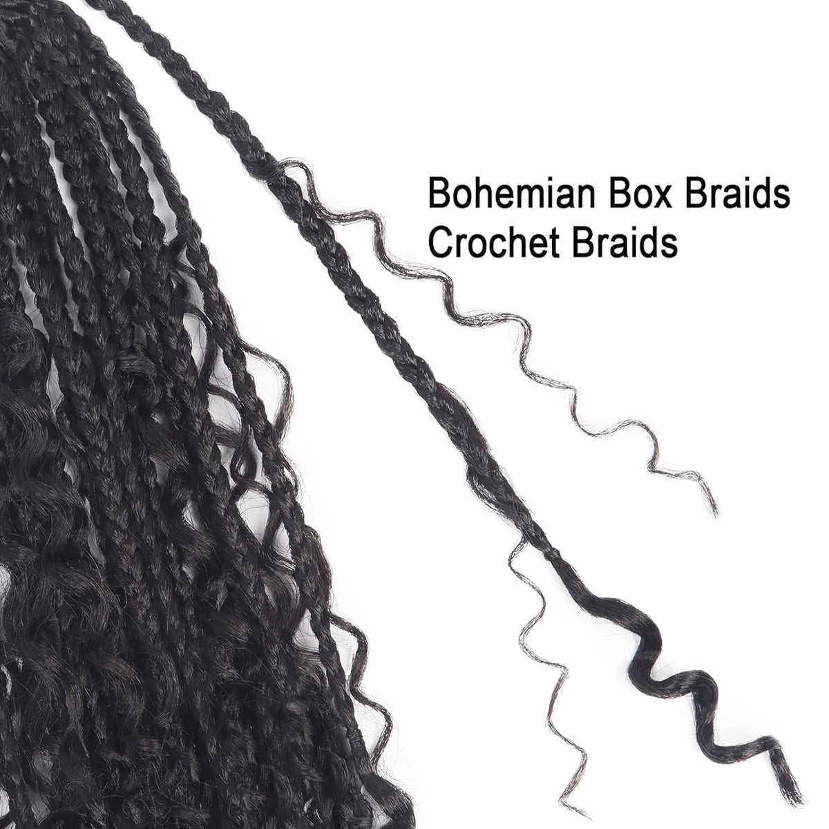 Synthetic Bohemian Curly Hair Strands, 10 Inch, 13 Strands, 1 Pack