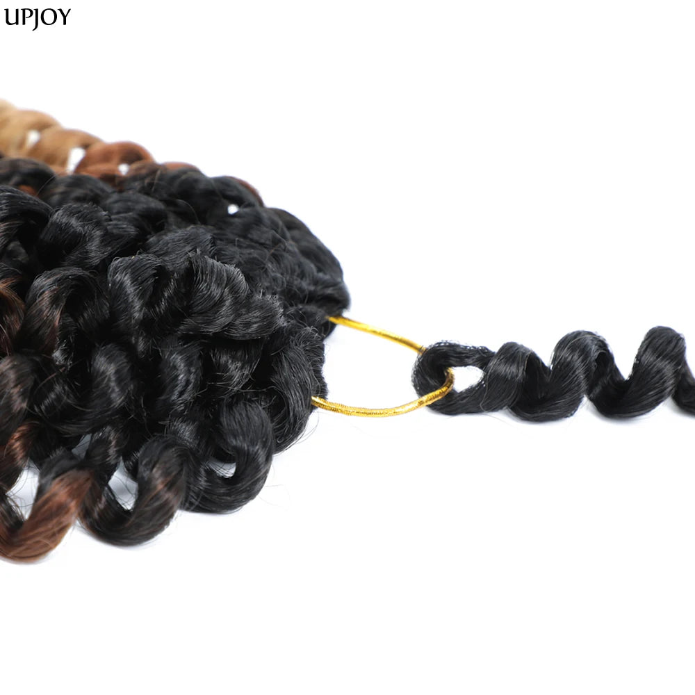 Jamaican Bounce Crochet Hair Jumpy Wand Curl Synthetic Braiding Extensions Ombre Brown