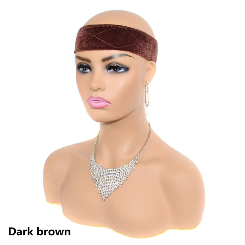 1PC Adjustable Wig Grip Band for Lace Front, No-slip Velvet Wig Grip Headbands Keeping Wigs in Place