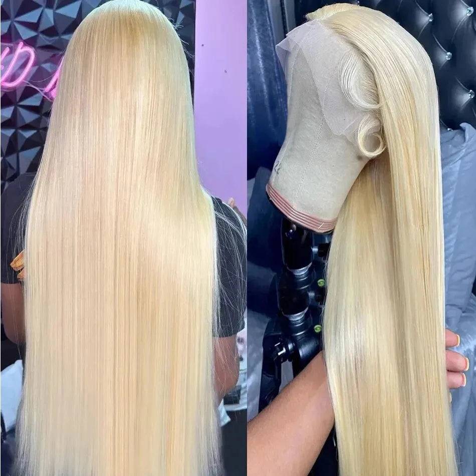 Brazilian 613 Blonde Wig, 13x6 HD Lace Frontal Front Human Hair Long