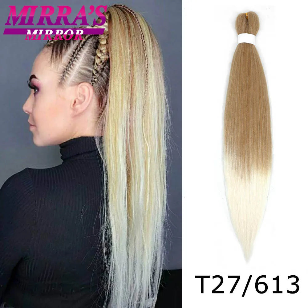 Braid Hair Pre Stretched Ombre Synthetic Braids Extensions Senegal Twist Yaki Straight