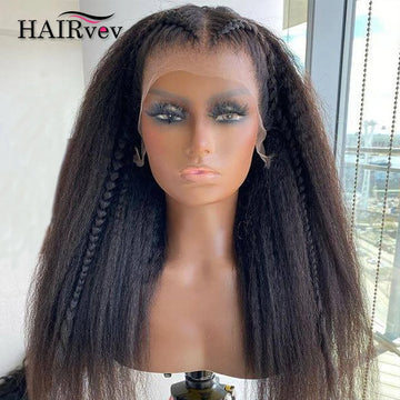 13x4 Transparent Lace Frontal Wig Human Hair Kinky Straight Closure Brazilian Curly