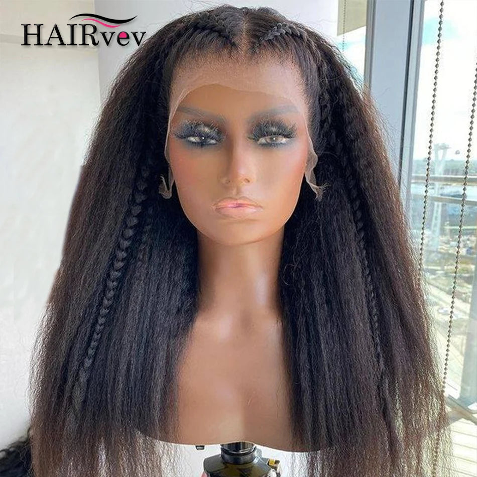 13x4 Transparent Lace Frontal Wig Human Hair Kinky Straight Closure Brazilian Curly