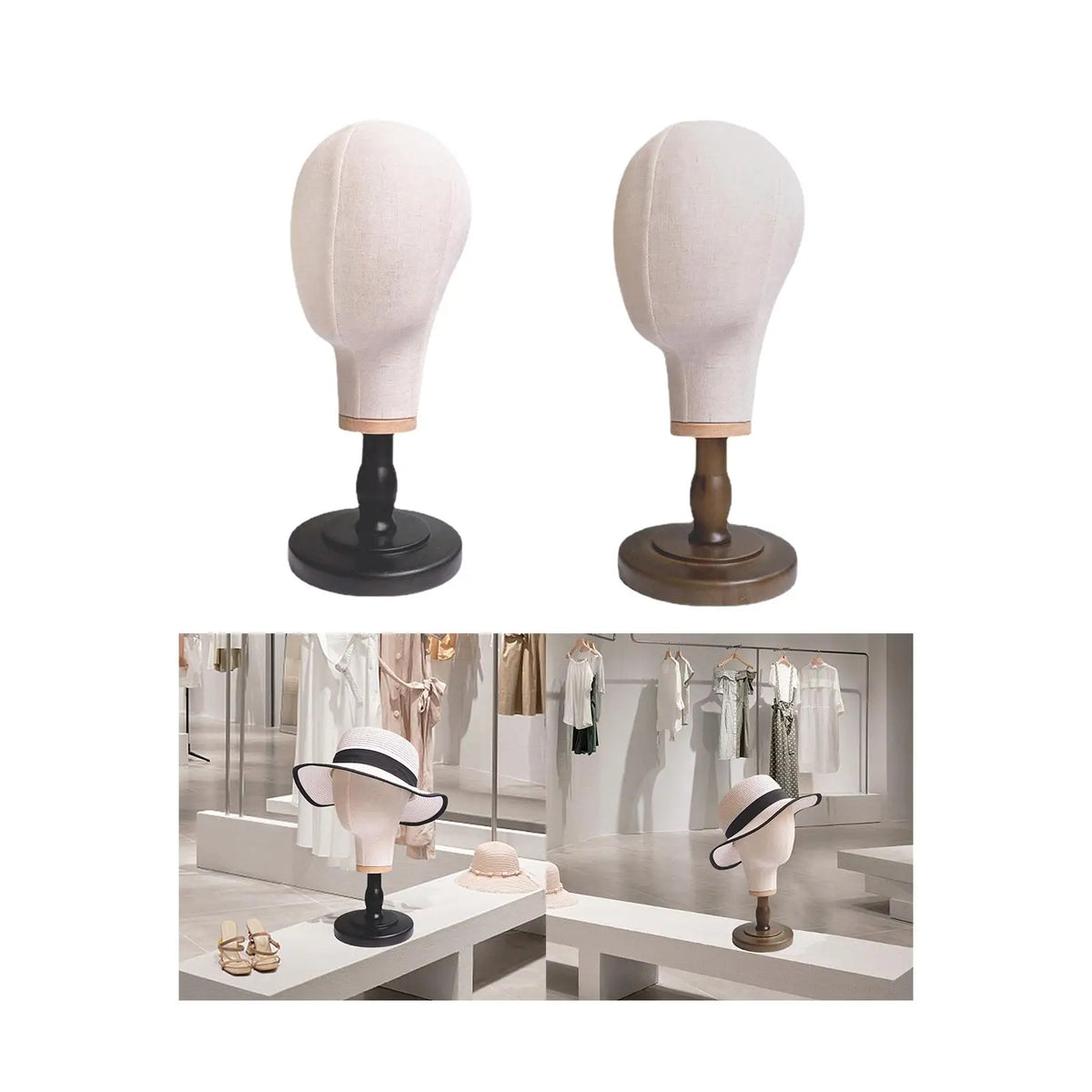 Mannequin Head Model Wig Display, Head Display Hair Hats Hairpieces Hat Holder