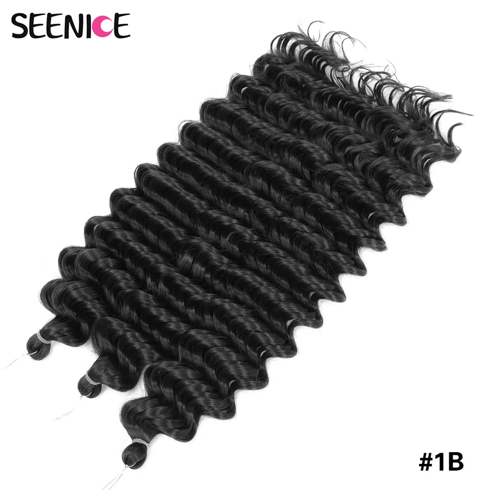 Deep Wavy Twist Synthetic Crochet Hair Afro Curly African Braids Ombre Blonde