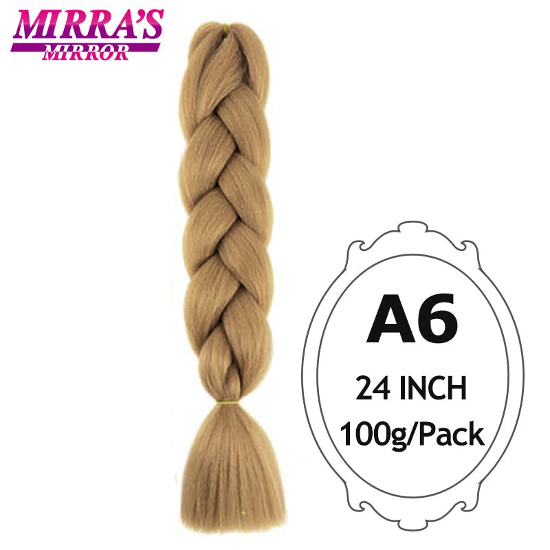 Ombre Jumbo Braiding Hair, Synthetic, 24 Inch, 6-Pack
