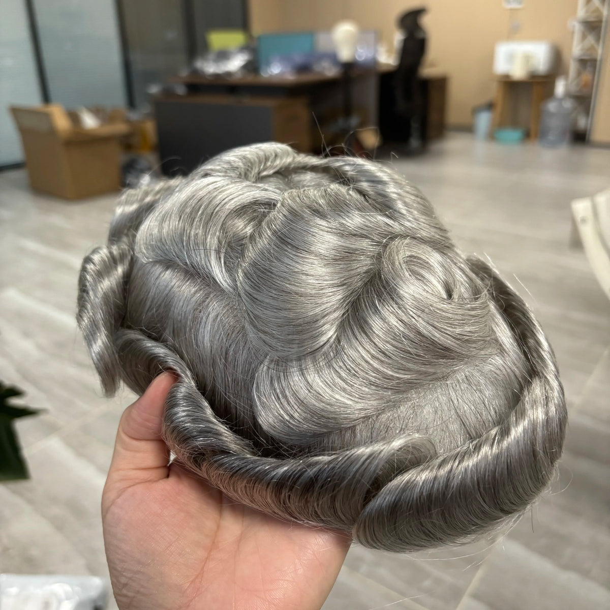 Micro Thin Skin Base Men's Toupee, 0.02mm, Undetectable Hairline