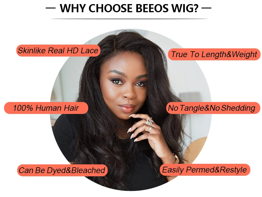 9x6 Ultra Fitted Glueless Wig Human Hair, 250% Real HD Lace Frontal