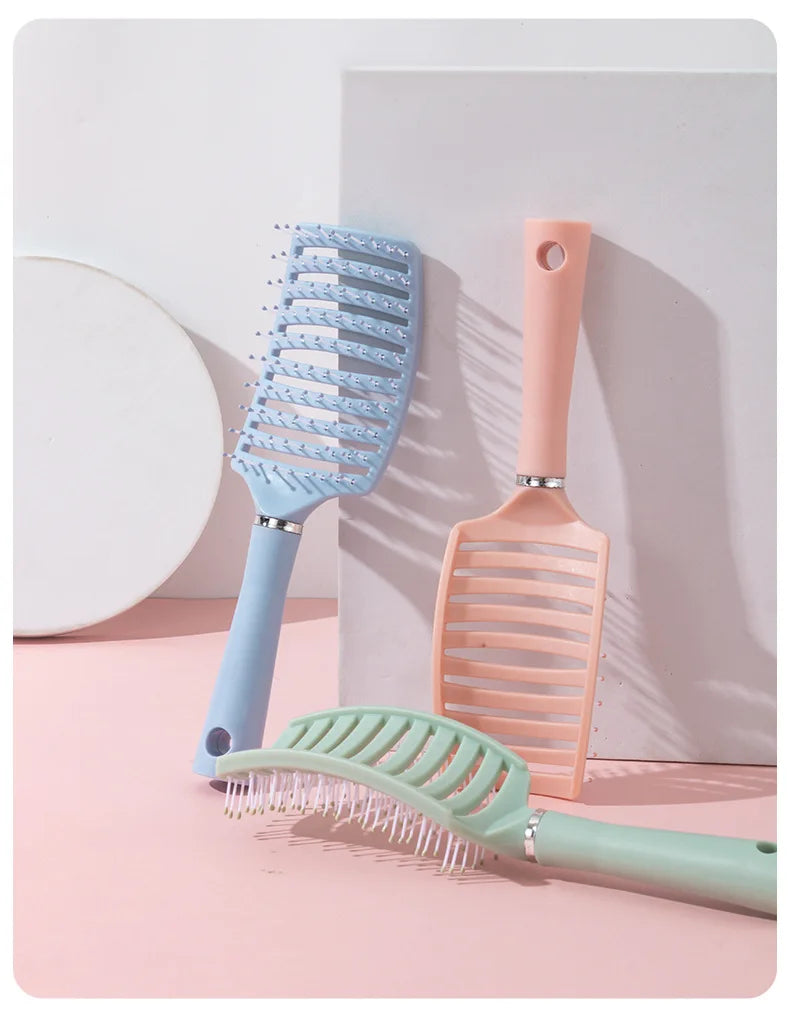 1pc Anti-Static Massage Brush Women's Hair and Scalp Massage Comb - Straight Hair Professional Tool