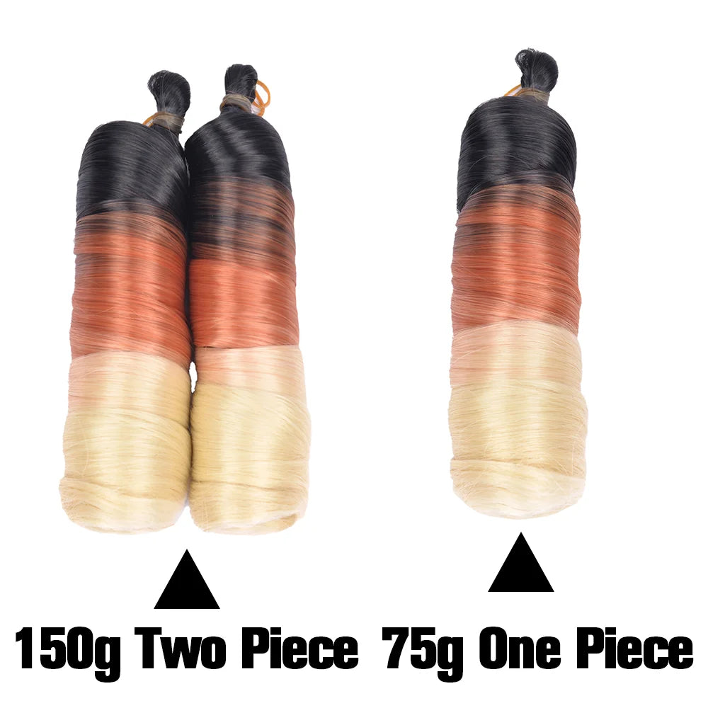Pre Stretched French Curls Hair Spiral Braiding Synthetic Loose Wave Crochet Braids