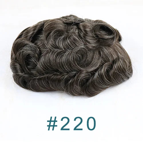 Micro Thin Skin Base Men's Toupee, 0.02mm, Undetectable Hairline