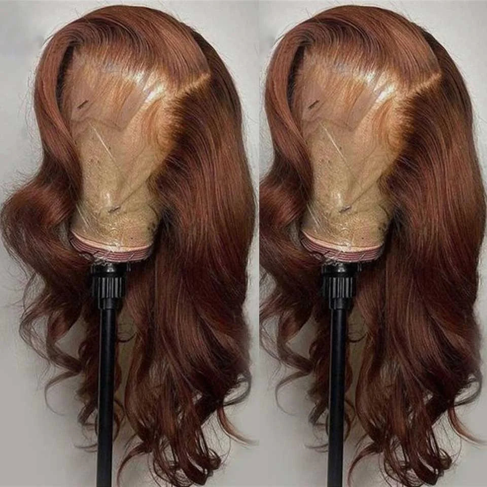 Brazilian Chocolate Brown, 13x4 HD Lace Front Wig Human Hair Body Wave