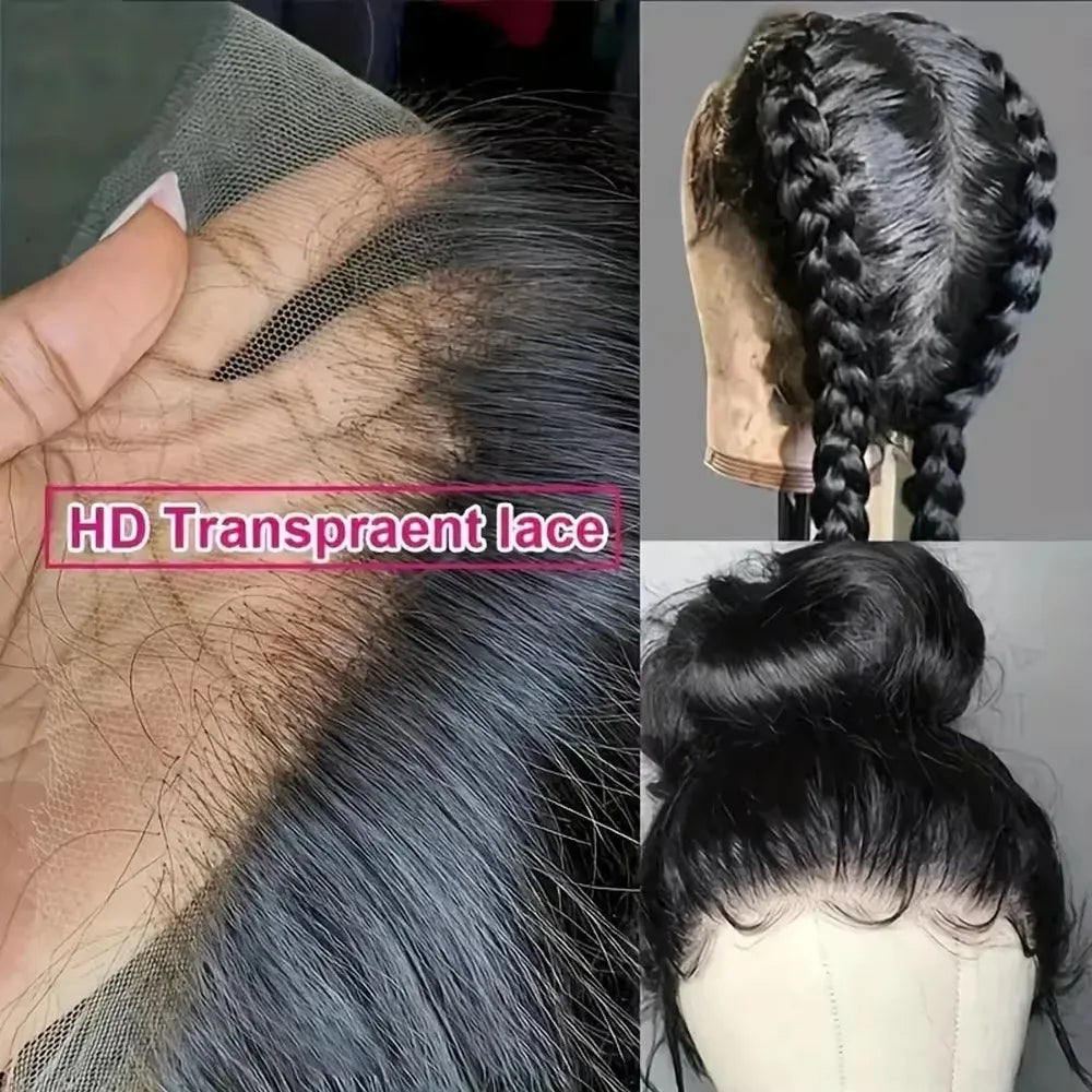 Invisible Strap Full Lace Glueless Wig Human Hair Straight, 13x4 HD Front